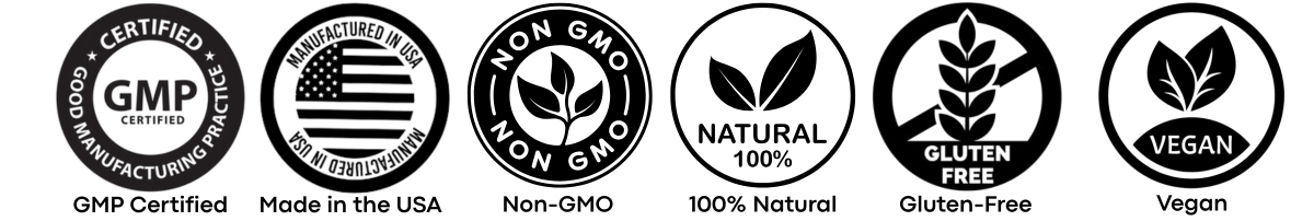 VigorLong Gummies quality certifications: GMP Certified, Made in USA, Non-GMO, 100% Natural, Gluten-Free, Vegan